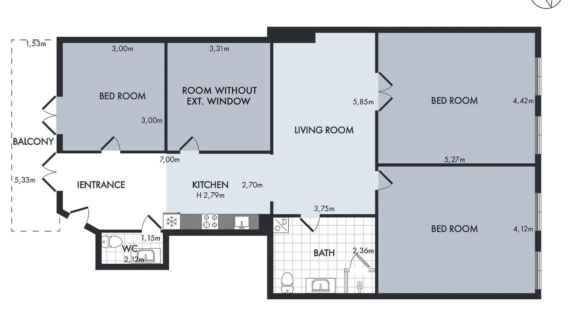 Sanders Leaves - Charming Three-Bedroom Apartment In Downtown コペンハーゲン デンマーク